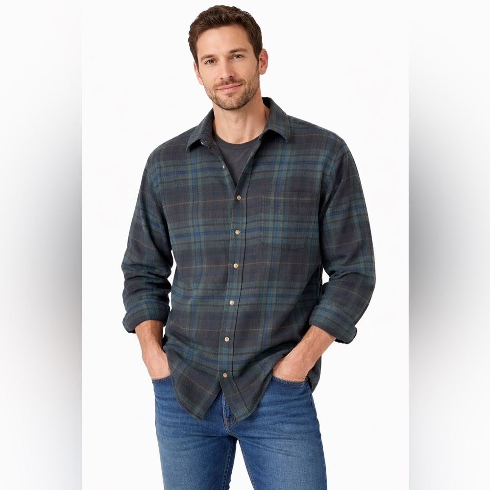 Pendleton Lodge Shirt Plaid 100% Virgin Wool Flannel Button-Down Sz M (Vintage)